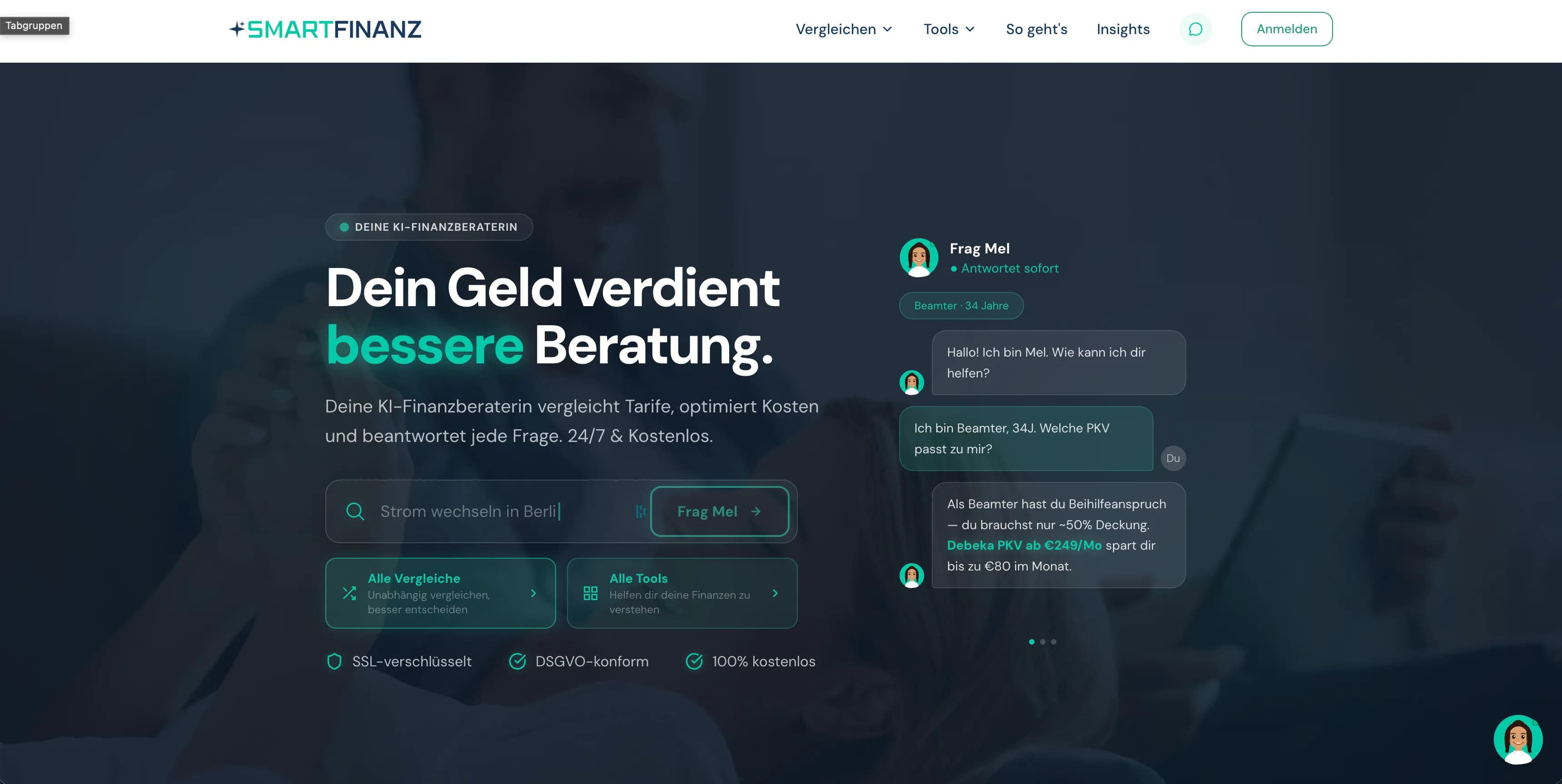 SmartFinanz — KI-Finanzberatung Screenshot